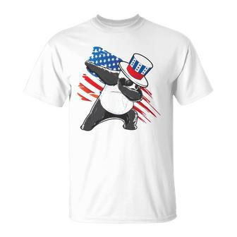 Dabbing Uncle Sam Panda 4Th Of July Unisex T-Shirt | Mazezy