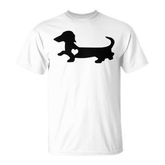 Dachshund Heart Dog Lover Unisex T-Shirt | Favorety AU