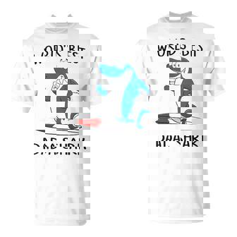 Dada Grandpa Worlds Best Dada Shark T-Shirt - Seseable