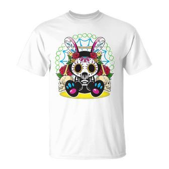 Day Of The Dead Dia De Los Muertos Bunny Sugar Skull Unisex T-Shirt | Mazezy