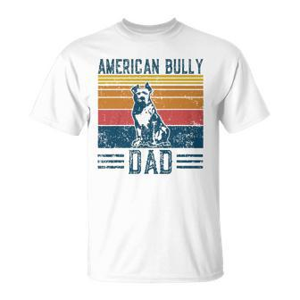 Dog Bully Pit Bull Dad Vintage American Bully Dad T-shirt - Thegiftio UK