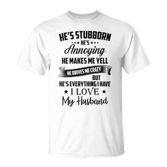 Family I Love My Husband Unisex T-Shirt | Favorety UK