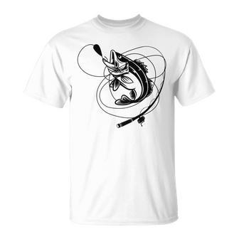 Fishing Bass Sticker Unisex T-Shirt | Favorety