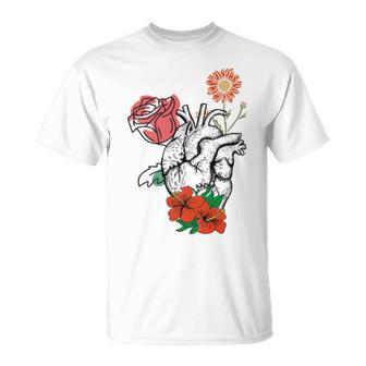 Flower Heart Spring Happy Unisex T-Shirt | Favorety DE