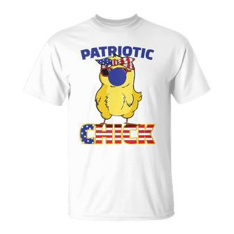Fourth Of July 4Th Cute Patriotic Chick American Flag Gift Unisex T-Shirt | Mazezy