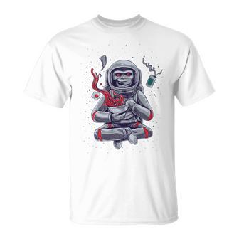 Funny Astronaut Monkey Ramen V2 Unisex T-Shirt | Favorety UK