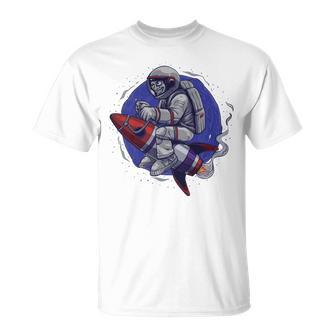 Funny Astronaut Monkey V4 Unisex T-Shirt | Favorety AU