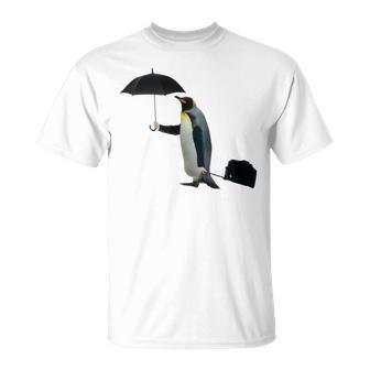 Funny Business Penguin Birds With Human Hands Unisex T-Shirt | Favorety UK