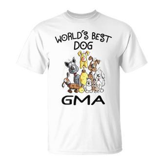 Gma Grandma Worlds Best Dog Gma T-Shirt - Seseable