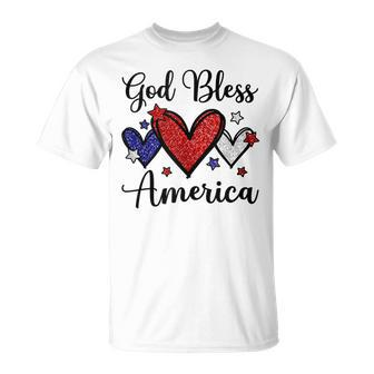 God Bless America Patriotic 4Th Of July Motif For Christians Unisex T-Shirt - Seseable