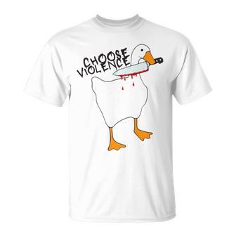 Goose With Knife Sticker Goose Sticker Funny Quotes Funny Animal Stickerspeace Was Never An Option Unisex T-Shirt | Favorety DE