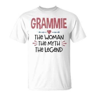 Grammie Grandma Grammie The Woman The Myth The Legend T-Shirt - Seseable