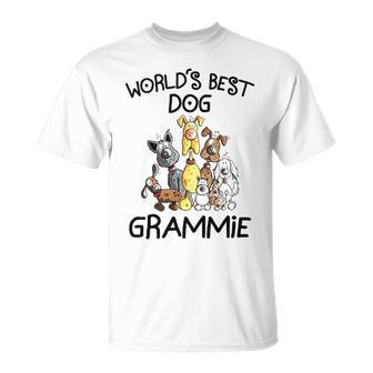 Grammie Grandma Worlds Best Dog Grammie T-Shirt - Seseable