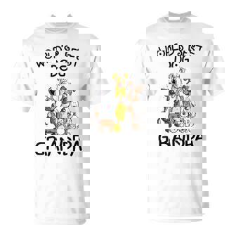 Grandpa Worlds Best Dog Grandpa T-Shirt - Seseable
