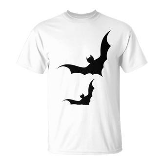 Halloween Two Bats Pattern Unisex T-Shirt | Favorety AU