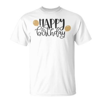 Happy Beautiful Birthday With Balloons Unisex T-Shirt | Favorety UK