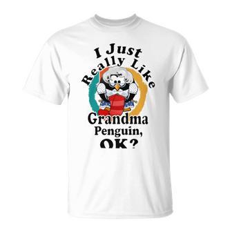 I Really Like Grandma Penguin Ok Unisex T-Shirt | Favorety CA