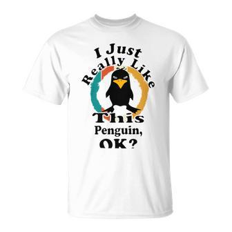 I Really Like This Penguin Ok Unisex T-Shirt | Favorety