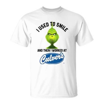 I Used To Smile And Then I Worked At Culvers Unisex T-Shirt | Mazezy
