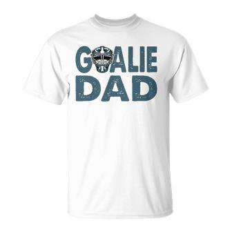 Ice Hockey Helmet Goalie Dad Hockey Player Gift Unisex T-Shirt | Mazezy