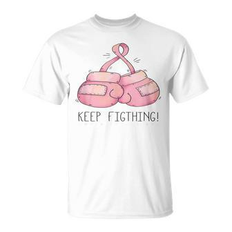 Idear Keep Fighting Cancer Boxing Gloves T-shirt - Thegiftio