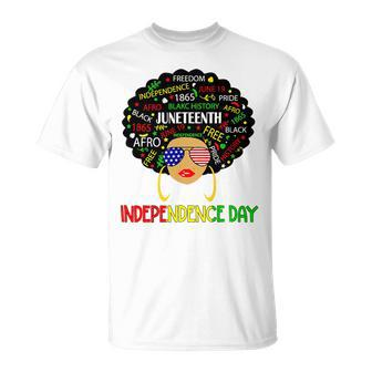 Is My Independence Day Black Women 4Th Of July Juneteenth T-Shirt Unisex T-Shirt - Seseable