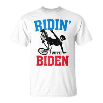 Joe Biden Falling With Biden Funny Ridin With Biden V3 Unisex T-Shirt - Seseable