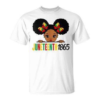 Junenth Celebrating 1865 Cute Black Girls Kids Unisex T-Shirt | Mazezy