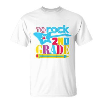Kids Ready To Rock Second Grade 2Nd Grade Back To School Unisex T-Shirt - Seseable
