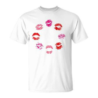 Kiss Lipstick Print Lip Makeup Cute And Trendy T-shirt - Thegiftio UK