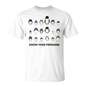 Know Your Penguins Unisex T-Shirt | Favorety