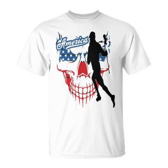 Lacrosse Usa Flag Unisex T-Shirt | Favorety