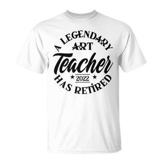 Legendary Retired Art Teacher Class Of 2022 Retirement T-shirt - Thegiftio UK