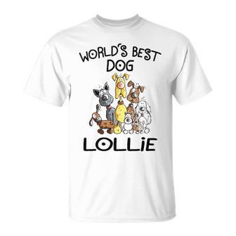 Lollie Grandma Worlds Best Dog Lollie T-Shirt - Seseable