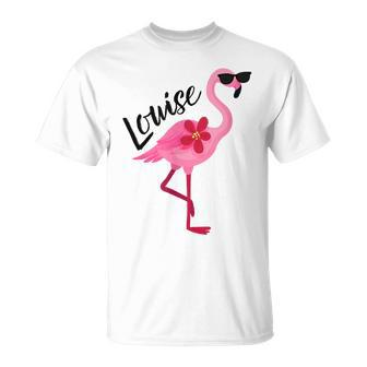 Louise Pink Flamingo Sunglasses Cute Matching Best Friends T-shirt - Thegiftio UK