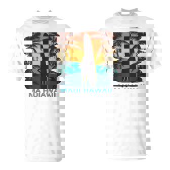 Maui Hawaii Hawaiian Beach Surfing Surf Surfboard Surfer T-shirt - Thegiftio