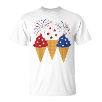 Memorial Day 4Th Of July Holiday Patriotic Ice Cream Unisex T-Shirt | Favorety CA