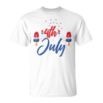 Memorial Day 4Th Of July Holiday Patriotic Ice Cream V2 Unisex T-Shirt | Favorety DE