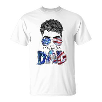 Mens 4Th Of July American Flag Dad Life Patriotic Dad Daddy Unisex T-Shirt - Seseable