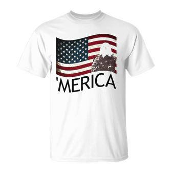 Merica Eagle Flag4th Of July Patriotic America T-shirt - Thegiftio UK