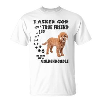 Mini Goldendoodle Quote Mom Doodle Dad Art Cute Groodle Dog Unisex T-Shirt | Mazezy