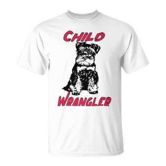 Miniature Schnauzer At Home Child Wrangler Multi Tasking Dog Unisex T-Shirt | Favorety AU