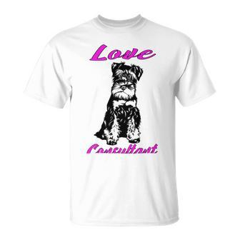 Miniature Schnauzer At Home Love Consultant Multi Tasking Dog Unisex T-Shirt | Favorety UK