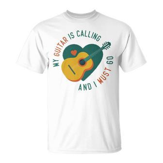 My Guitar Is Calling I Must Go 526 Trending Shirt Unisex T-Shirt | Favorety UK