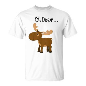 Oh Deer Cute Deer Save Wildlife Unisex T-Shirt | Mazezy