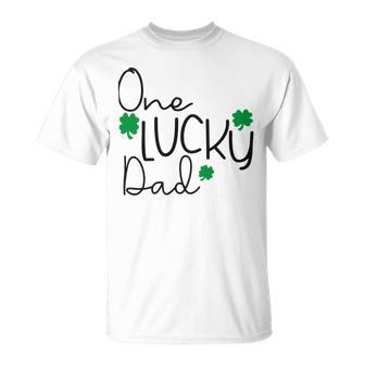 One Lucky Dad Funny St Patrick Day Unisex T-Shirt | Favorety DE