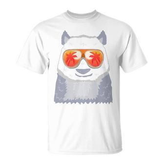 Panda Bear Sunglasses Beach Summer Sleeveless Top 210 Shirt Unisex T-Shirt | Favorety AU