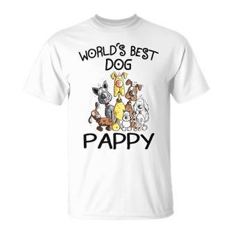 Pappy Grandpa Worlds Best Dog Pappy T-Shirt - Seseable