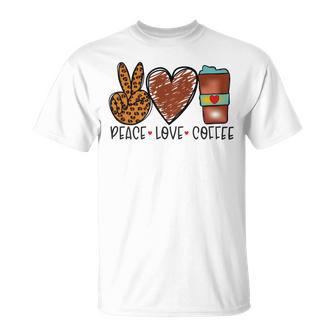 Peace Love Coffee Unisex T-Shirt | Favorety UK