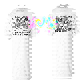 Peace Love Dogs Tie Dye Dog Paw Dog Mom Dog Lover T-shirt - Thegiftio
